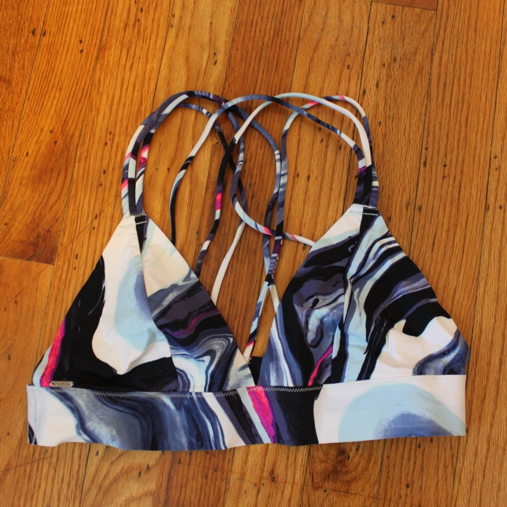 Pink Victoria's Secret bonded sports bralette
